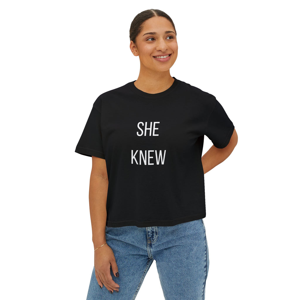 Confidence Graphic Tee — Women's Boxy Shirt